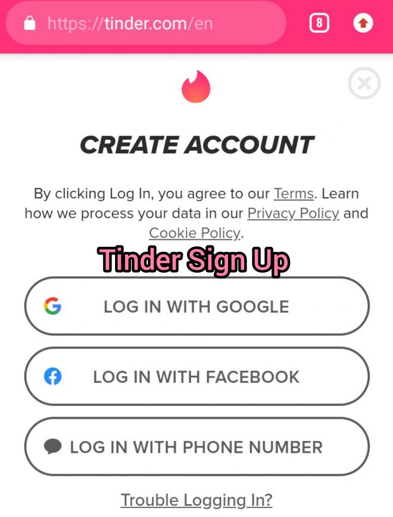 Register tinder without phone number