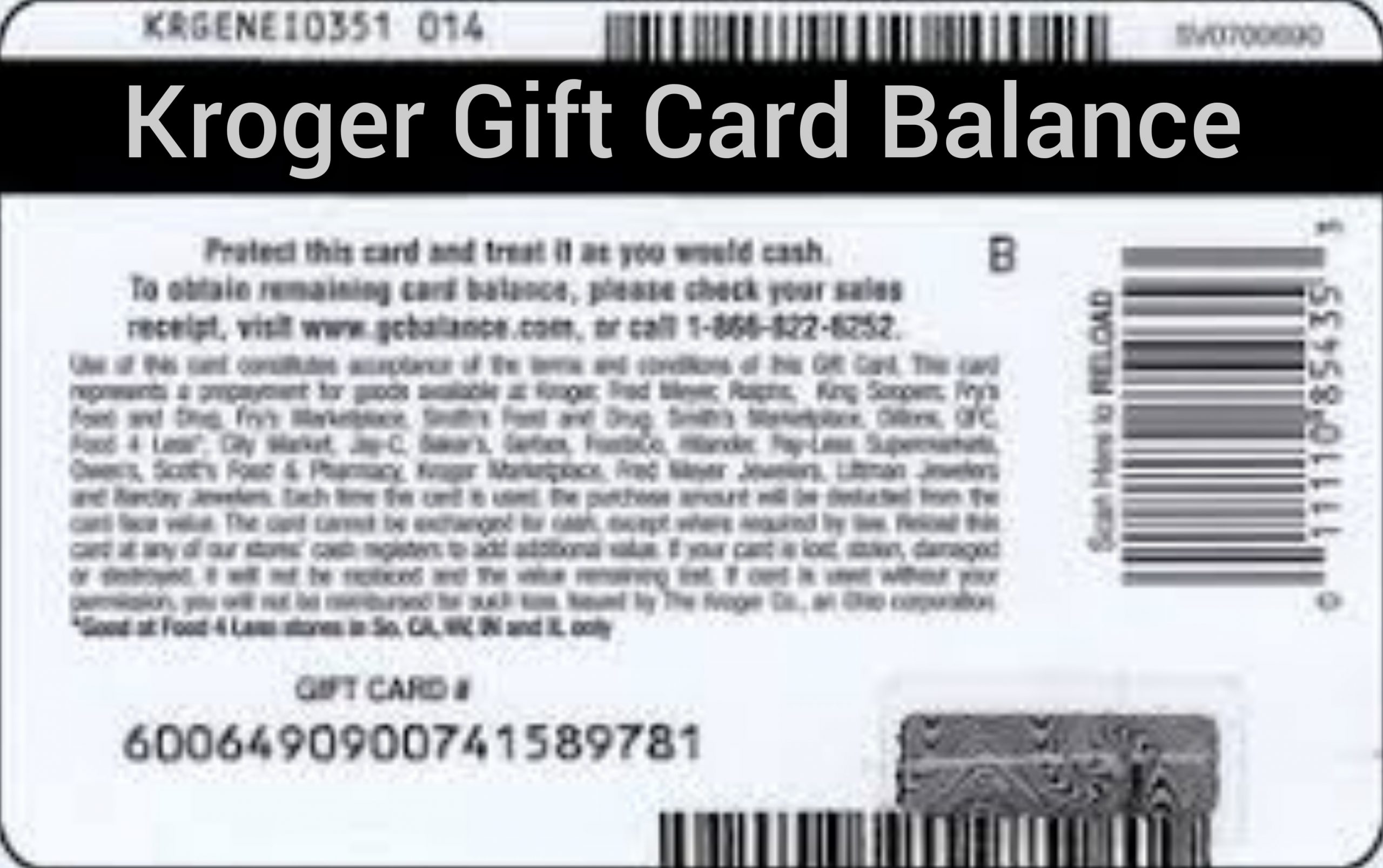Kroger Gift Card Balance Check - How To Check Your Kroger Gift Card Balance
