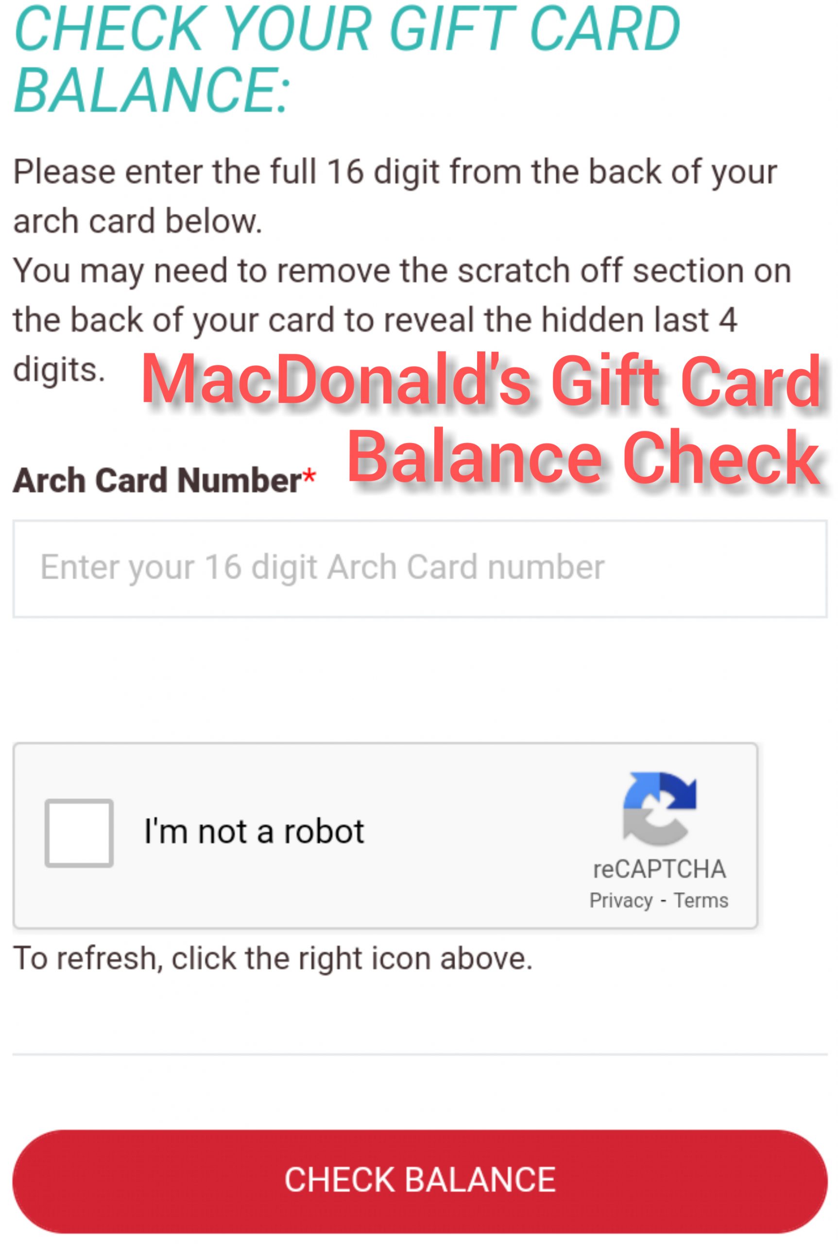 Mcdonalds Gift Card Balance Check - How To Find Mcdonalds Gift Card Balance
