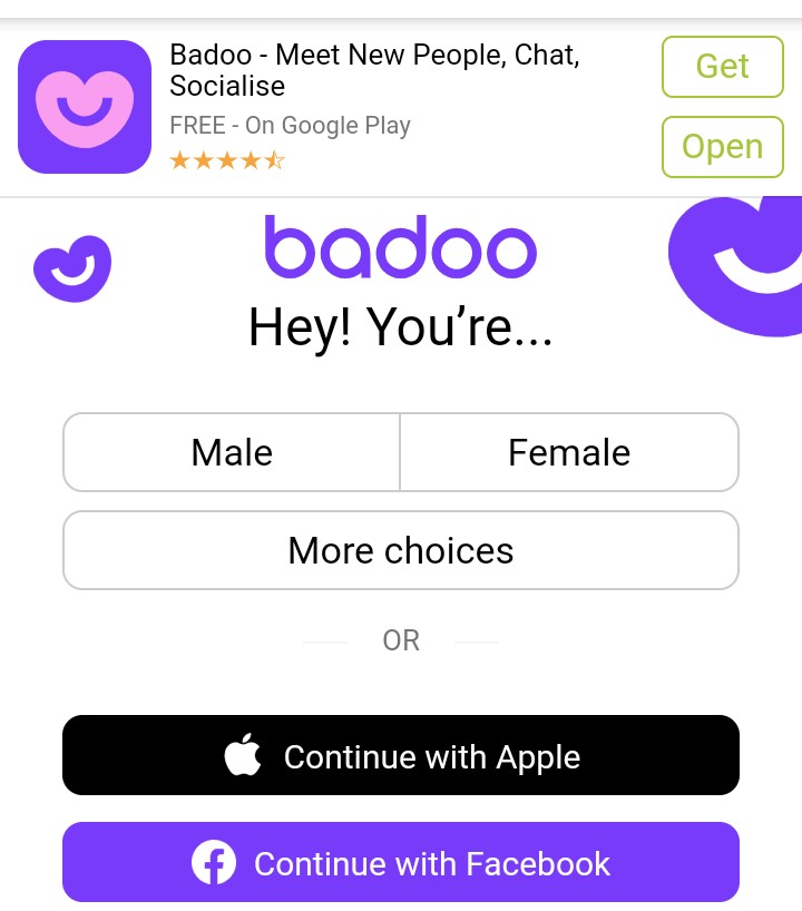 New badoo sign in
