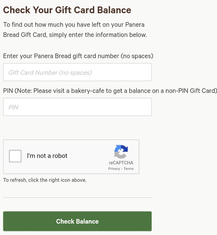 Panera Gift Card Balance Check - How To Check Panera Gift Card Balance