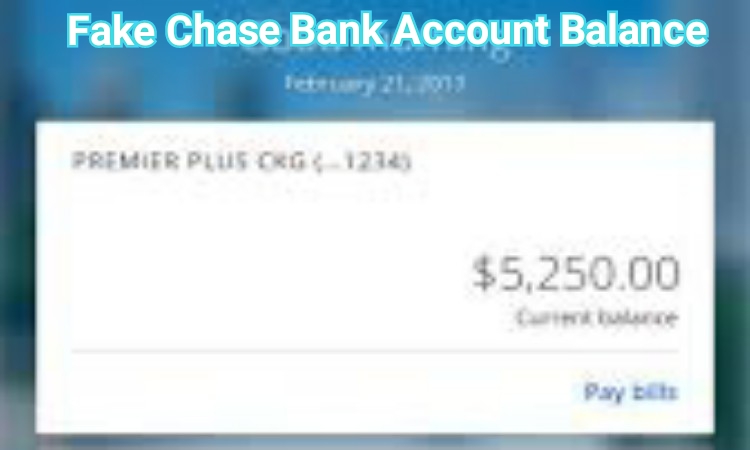 Fake Chase Bank Account Balance Screenshot Generator Tools