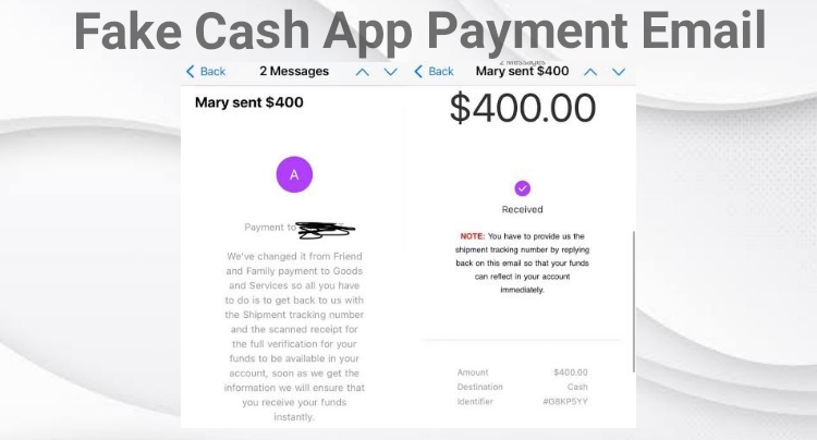 Fake Cash App Payment Email